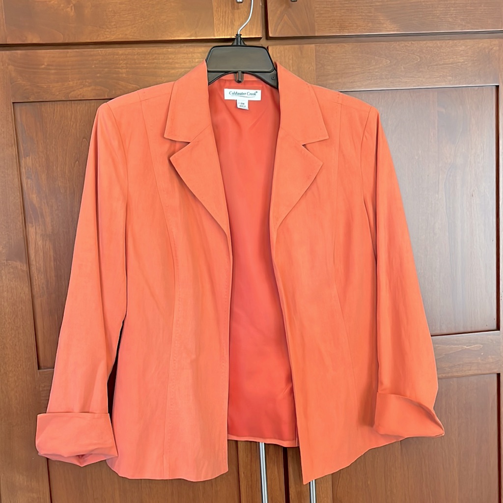 Peach Colored Linen/Silk Jacket